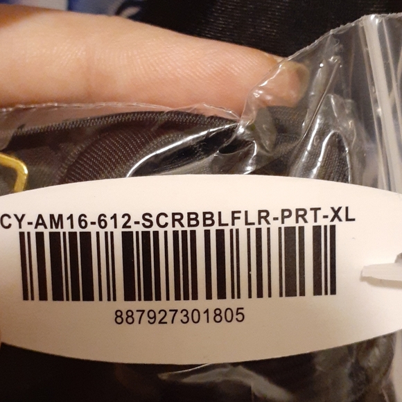 Black w/BlueFlowers AdoreMe Swimsuit Adjust Strap - Picture 4 of 5